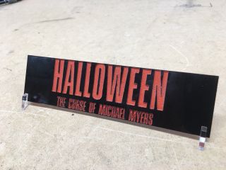 Halloween 6 The Curse Of Michael Myers Prop Display Plate