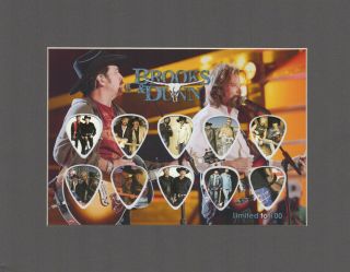 Brooks & Dunn Matted Picture Guitar Pick Set Limited My Maria Boot Scootin 