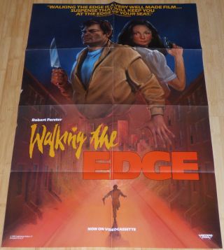 Walking The Edge 1980s Vhs Lightning Video Movie Poster Robert Forster