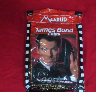 James Bond Tomorrow Never Dies Rare Dutch Potato Chip Bag 1997
