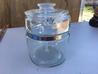 Vintage Pyrex Flameware Clear Glass 9 Cup 7759 Percolator Coffee Pot - Kitchen 5