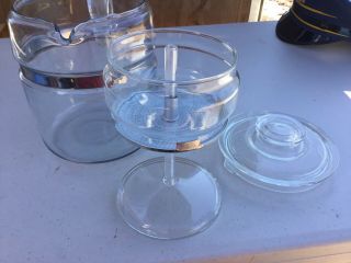 Vintage Pyrex Flameware Clear Glass 9 Cup 7759 Percolator Coffee Pot - Kitchen 7