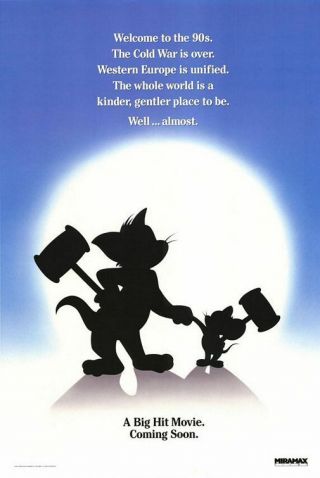 Tom And Jerry The Movie Animated Rolled Double Sided 27x40 Poster 1992