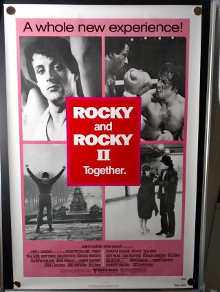 Rocky And Ii Sylvester Stallone Single Sided 27x40 Movie Poster 1980