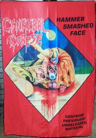 Cannibal Corpse Hammer Smashed Face Flag Cloth Poster Wall Tapestry Cd Death