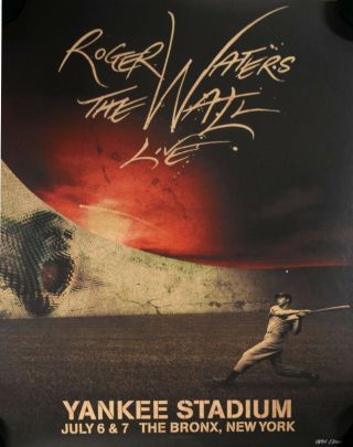 Roger Waters Pink Floyd The Wall Live Yankee Stadium Concert Poster /3000 Bc203