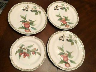 Noritake Royal Orchard Set Of 3 Dinner Plates & 1 Salad Plate Primachina Fruit