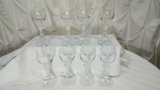 Vintage Set Of 8 Mikasa Crystal The Ritz Cordial Aperitif Glass Goblet Roemer