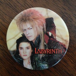Nos David Bowie And Jennifer Connelly Vintage 1986 Labyrinth Promo Pin Button