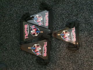 Iron Maiden Trooper Beer Bunting.  Double Sided Pendant.  X 4