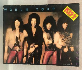 Kiss 1984 Lick It Up Tour Concert Program Book Vinnie Vincent Eric Carr