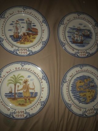 Tiffany & Co Collectible Italian Plate Set 1492 - 1992 Christopher Columbus 4
