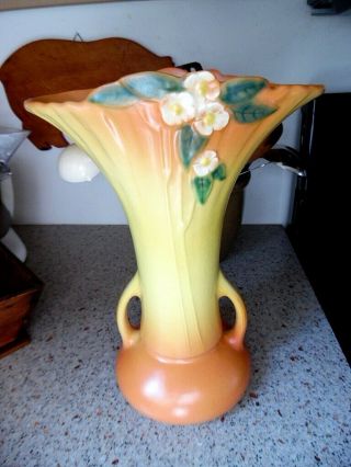 Vintage Roseville Mock Orange Vase 985 12 "