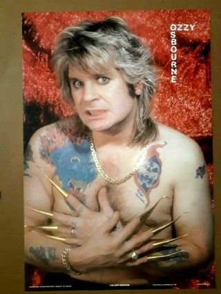 Ozzy Osbourne Authentic 1986 Poster