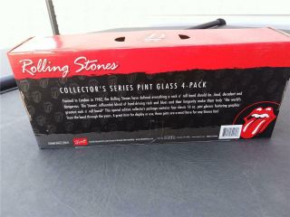 ROLLING STONES COLLECTOR SERIES GLASSES 4 PACK IN THE BOX TONGUE & HOT LIPS 4