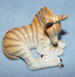 Vintage Lomonosov Ussr Porcelain Zebra Figurine Sculpture