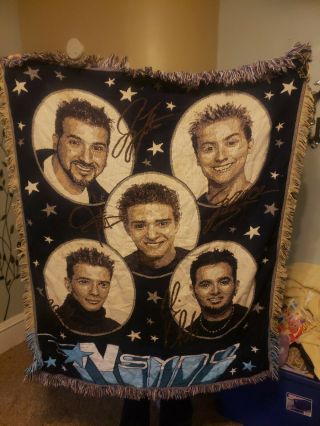 Vintage The North West Company Nsync Big Faces Blanket Quilt 80x60 Rare