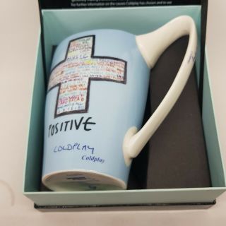 Coldplay Positive,  Whatever It Takes Churchill Music Memorabilia Blue Mug Boxed
