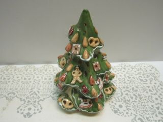 Villeroy & Boch Christmas Tree Candle Votive Nwt " Ginger Village " Gingerbread