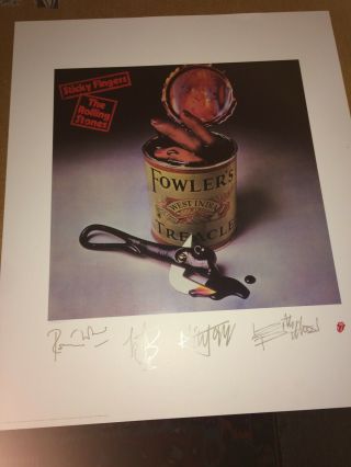 The Rolling Stones Sticky Fingers Art Print Lithograph Spanish Alternate Cover