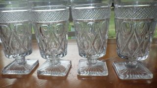 Imperial Cape Cod Ice Tea Glasses Footed 4 12 Oz 1950 