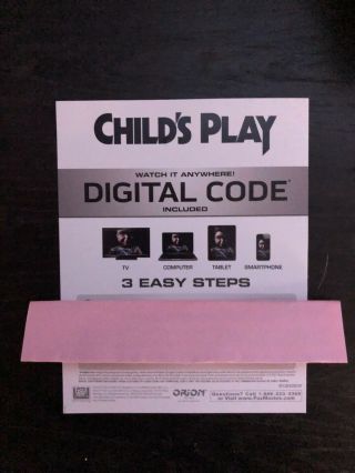 Child’s Play (2019),  Digital Code Only Blu - Ray/hd -