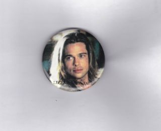 Brad Pitt - Legends Of The Fall Rare Vintage Photo Picture Licensed Button Pin