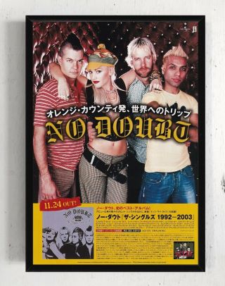 2003 No Doubt The Singles Japan Album Promo Press Ad / Mini Poster Framed N12r
