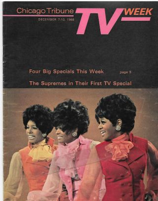 Supremes Diana Ross Tcb Motown 1968 Tv Week Chicago Temptations Motown