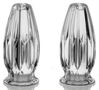 Mikasa Crystal Park Lane Sparkling Clear 4 " Salt And Pepper Shakers.