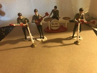 The Beatles Vintage 1960s Figurines Cake Topper Swingers 8 Piece Set Wilton