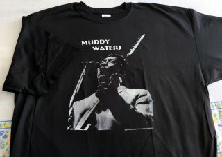 Vintage Blues T - Shirt - Muddy Waters - 1998 Xxl Black Nm Gear Orleans