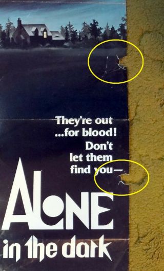 They ' re out for blood.  ALONE IN THE DARK orig 27x41 poster Jack Palance 2