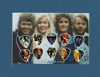 Abba Matted Picture Guitar Pick Set Limited Dancing Queen Mamma Mia S.  O.  S.