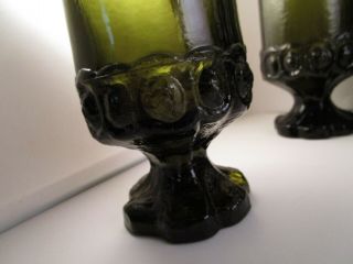 Vintage Franciscan Madeira Olive Green Glass Set of 5 Iced Tea Glasses B 6