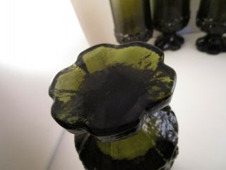 Vintage Franciscan Madeira Olive Green Glass Set of 5 Iced Tea Glasses B 8