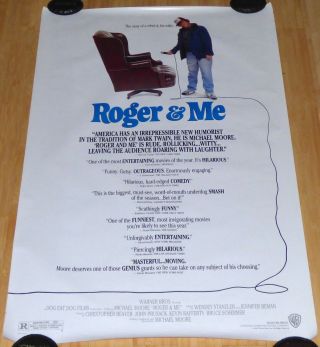 Roger & Me 1989 Rolled 1 Sheet Movie Poster Michael Moore Roger And Me