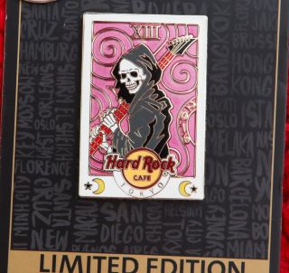 Hard Rock Cafe Pin Tokyo Grim Reaper Tarot Card Death Skull Skeleton Halloween