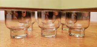 Dorothy Thorpe Style Roly Poly Silver Fade Glasses Set Of 6 Mcm Vintage Beauty
