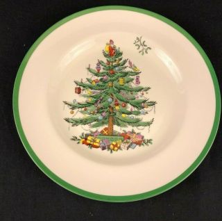 Spode Christmas Tree Dinner Plate 10 1/2 " Set Of 4 Nib