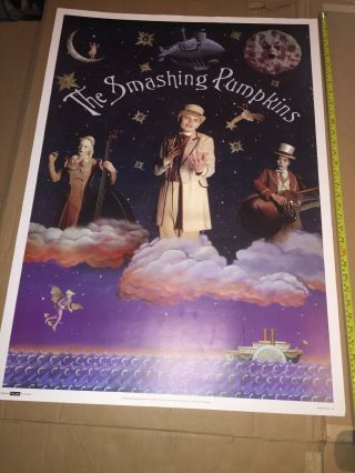 Rare Vintage Smashing Pumpkins Poster 35x25 Dated 1997 England 8388 Thick Print