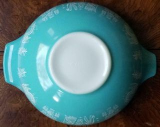 Pyrex vintage amish turquoise butterprint mixing bowl turquoise 4 Qt 444 4