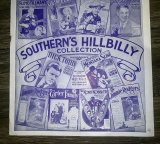Bill Monroe Sheet Music Kentucky Waltz Antique Rare. 6
