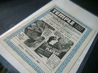 1936 " Pepper " Flyer Ad Movie Theater Handbill Pulaski Ny Temple Theatre Vintage