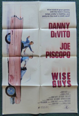 Wise Guys 1986 1 Sheet Movie Poster Danny Devito Joe Piscopo