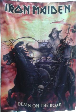 Iron Maiden Death On The Road Flag Cloth Poster Tapestry Banner Cd Heavy Metal