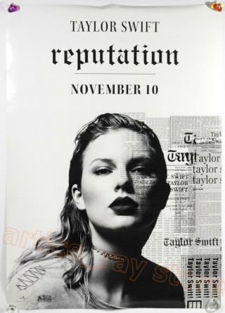 Taylor Swift Reputation Taiwan Promo two - side Poster 2017 3