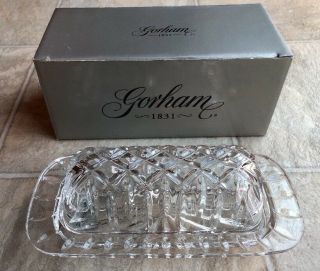 Gorham Lady Anne Covered Butter Dish Crystal 6203384