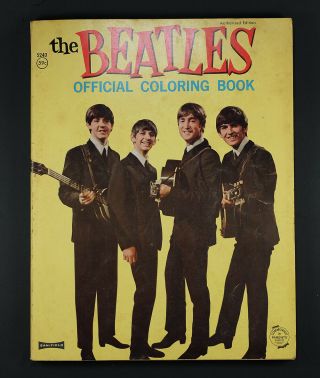 1964 The Beatles Official Coloring Book Saalfield / Nems Never Colored In Scarce