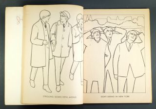1964 The Beatles Official Coloring Book Saalfield / Nems Never Colored In Scarce 4